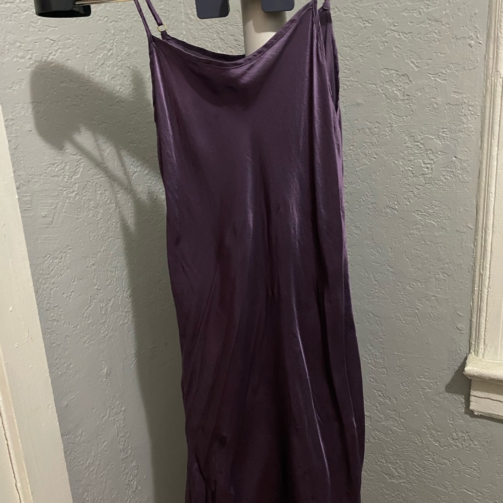 Purple slip dress